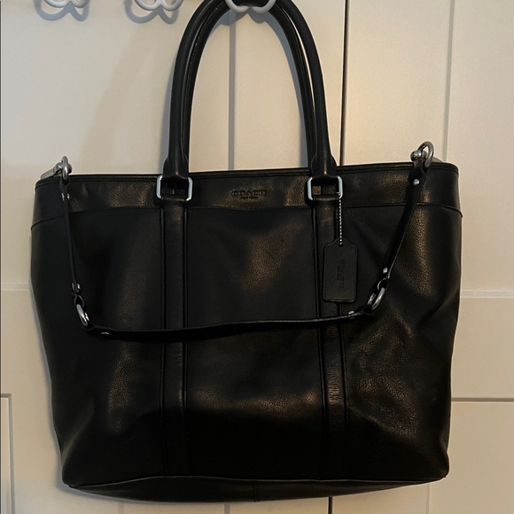 Coach Large Black Zippered Tote - Picture 4 of 7